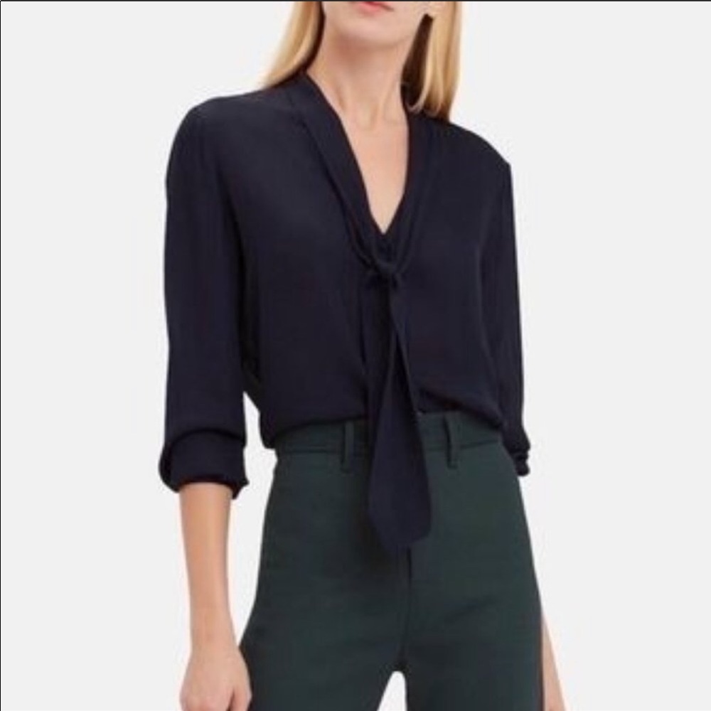 L’agence Gisele long sleeve silk blouse Size S
